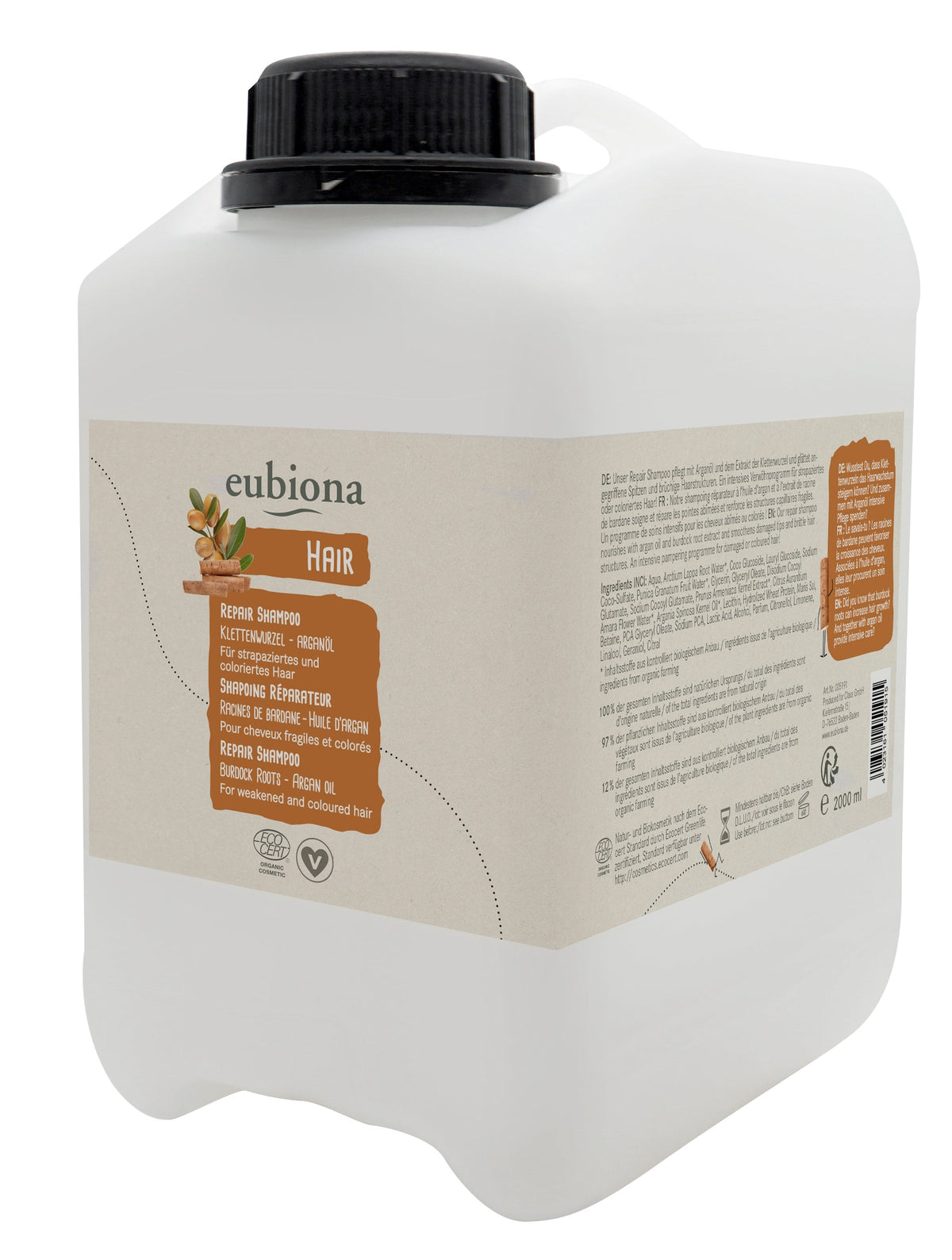 Shampooing Réparateur Argan - 2 l - Eubiona