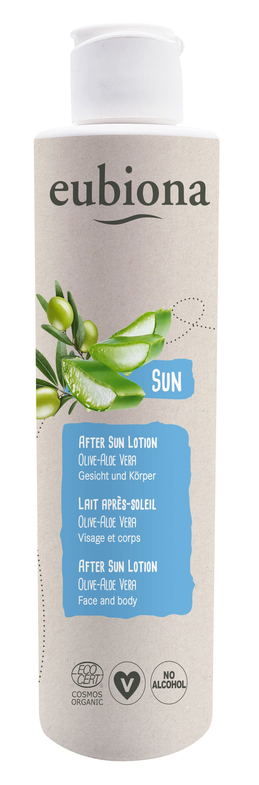Lait Après-Soleil Olive-Aloe Vera - 200 ml - Eubiona