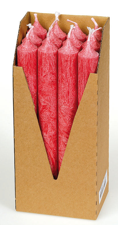 Bougie Rouge Foncé Chandelier 22x210 - 12 Pièces - Bio - Eubiona