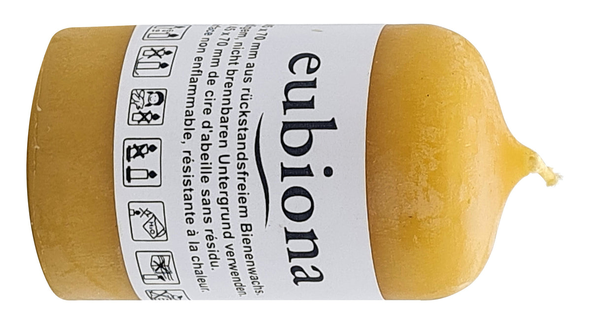 Bougie Cire D'Abeille 45x70 mm - 1 Pièce - Bio - Eubiona