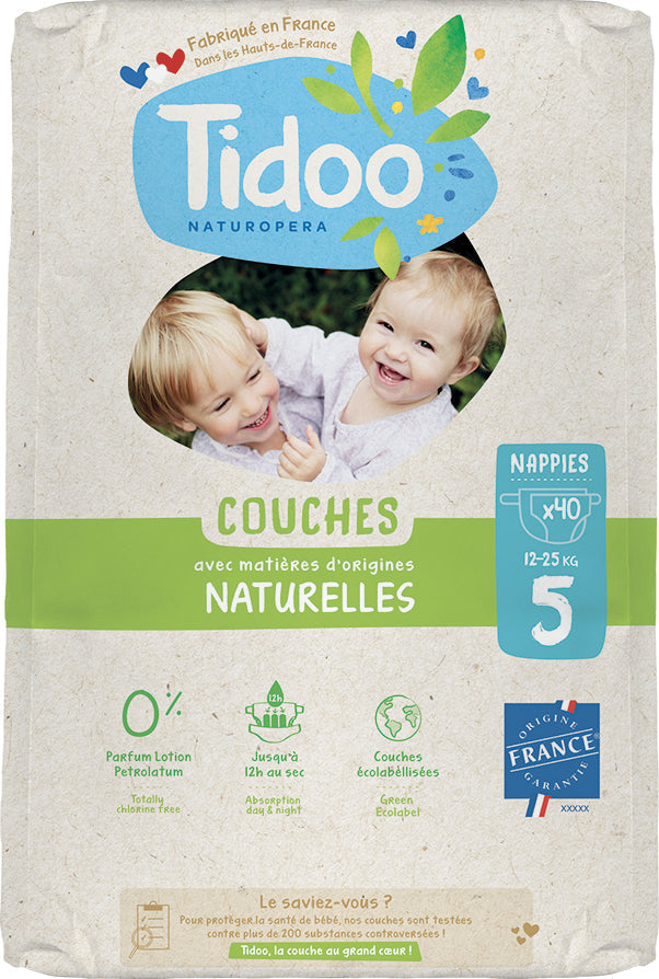 Couches Écologiques T5 - 12-25 kg - Tidoo