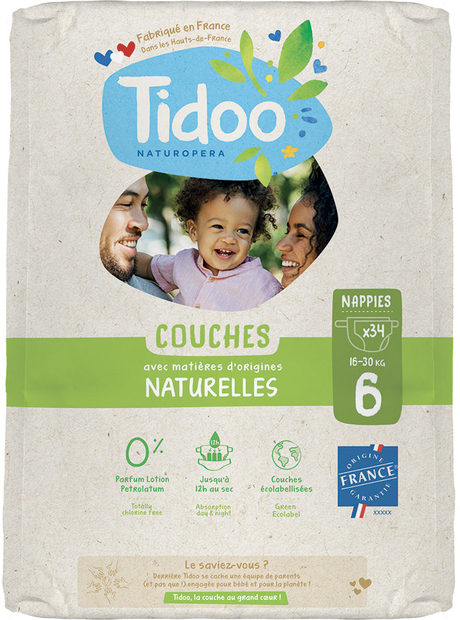 Couches Écologiques T6 - 16-30 kg - Tidoo