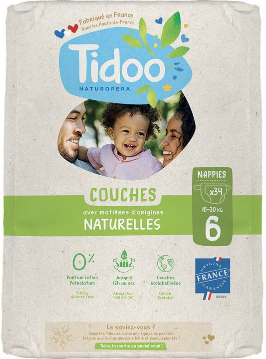 Couches Écologiques T6 - 16-30 kg - Tidoo