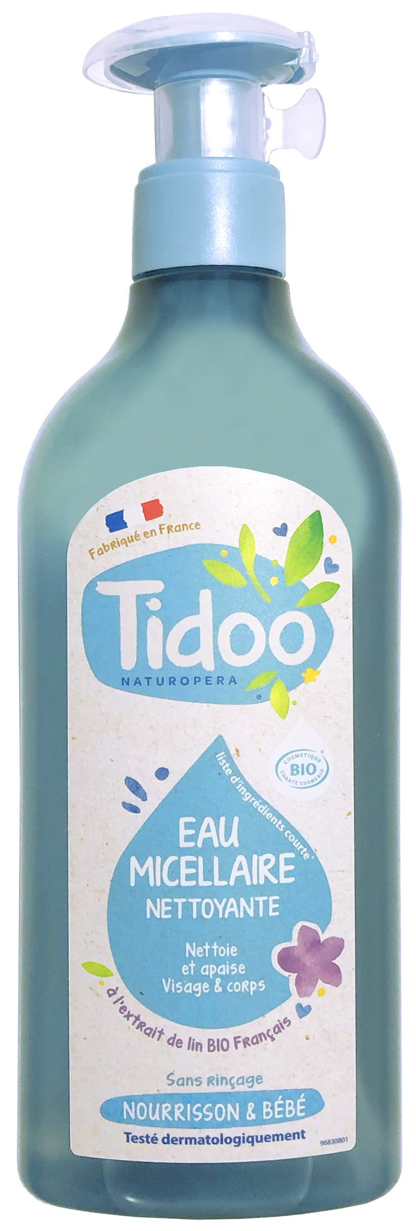 Eau Nettoyante Micellaire Lin - 475 ml - Bio - Tidoo