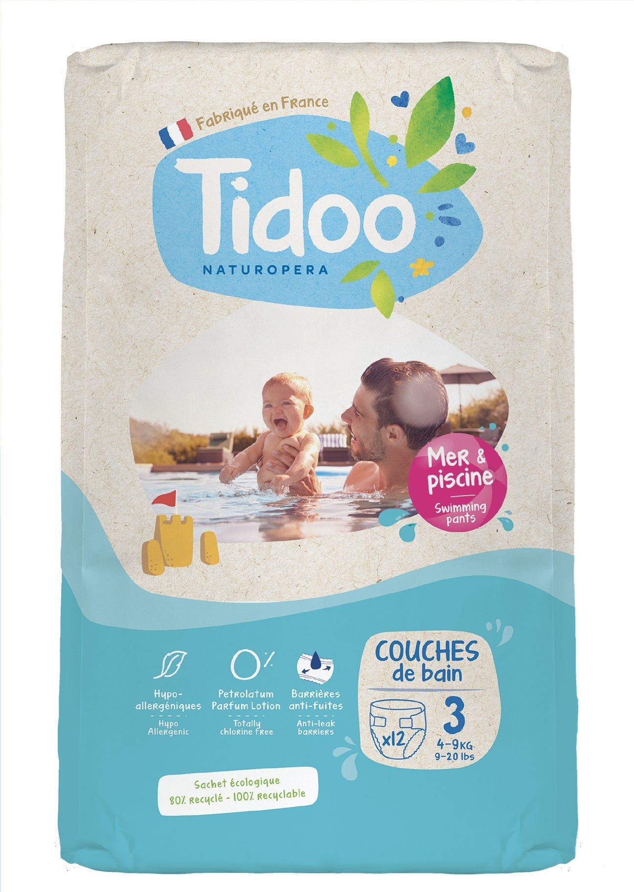 Couches de Bain T3 - Small 4-9 kg - Single Pack - Tidoo