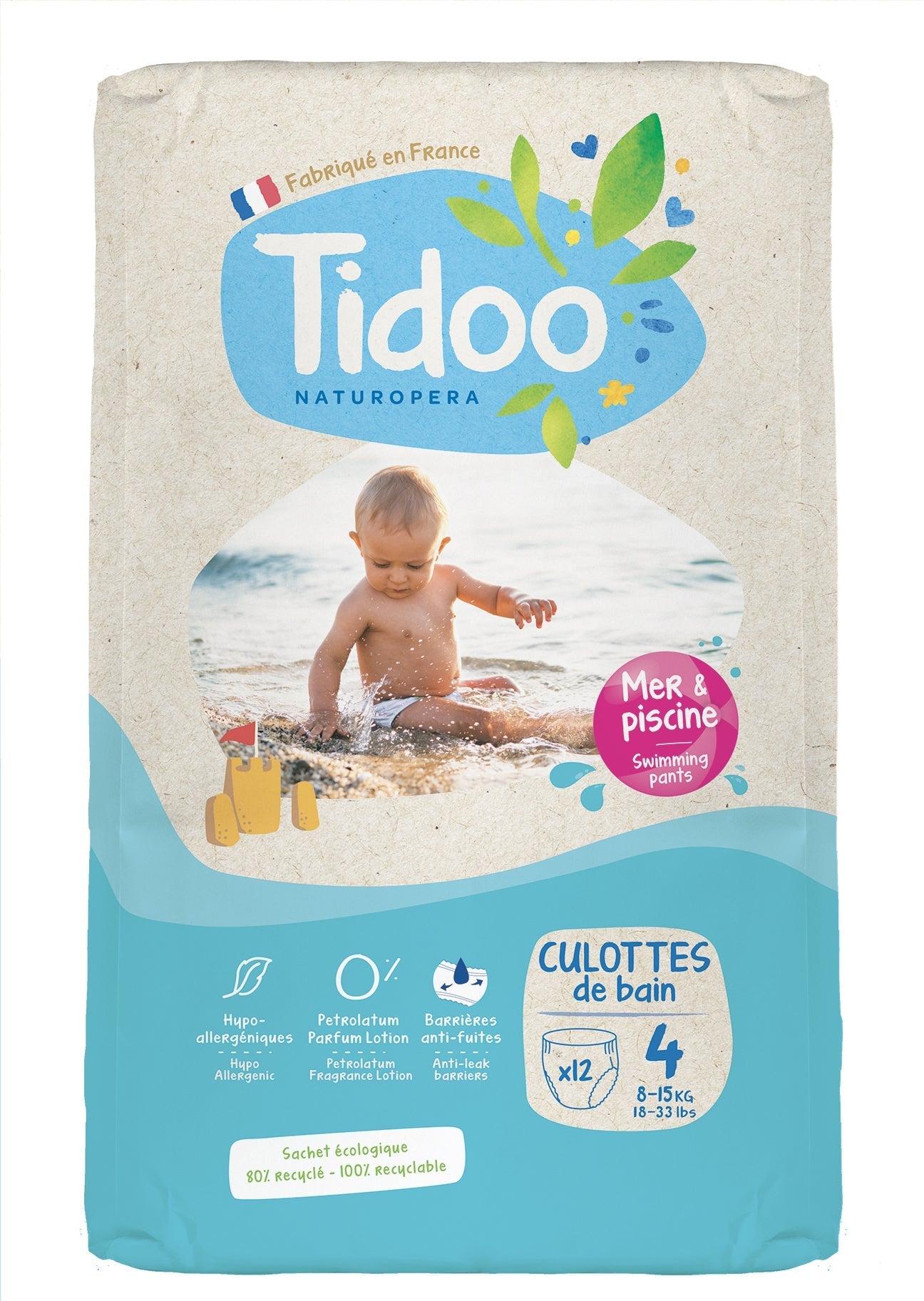 Couches de Bain T4 - Medium 8-15 kg - Single Pack - Tidoo