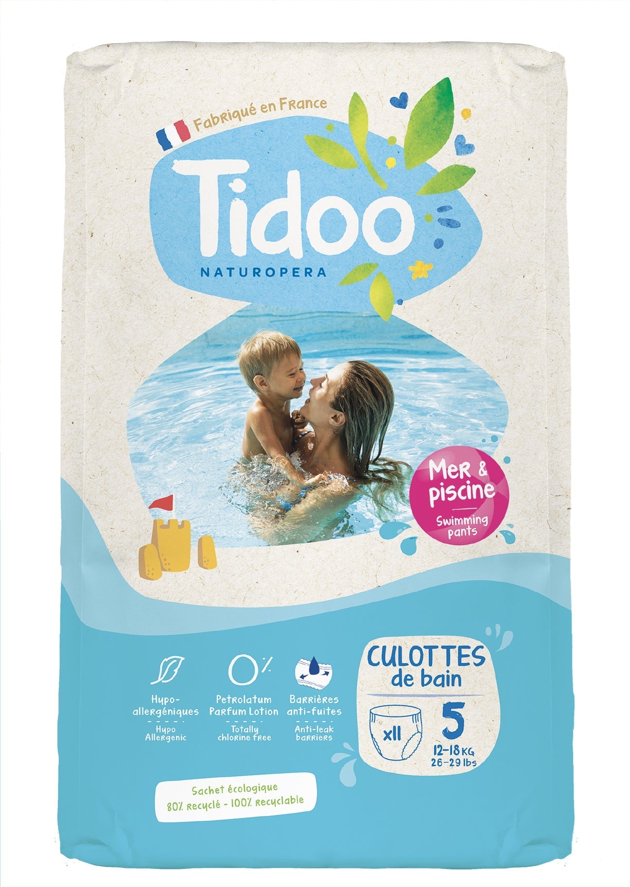 Couches de Bain T5 - Maxi 12-18 kg - Single Pack - Tidoo