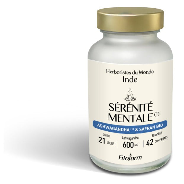 Ashwagandha et Safran - Sérénité Mentale - 42 Comprimés - Bio - Fitoform