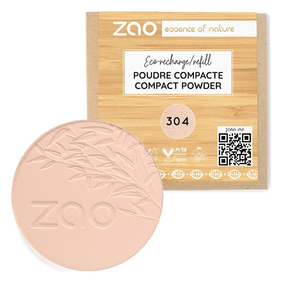 Recharge Poudre Compacte - 9 g - Zao - 304 - Cappuccino