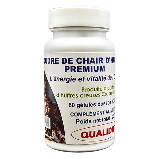 Puré Poudre de Chair d'Huître de Bretagne 320 mg - 60 Gélules - Vital Osmose
