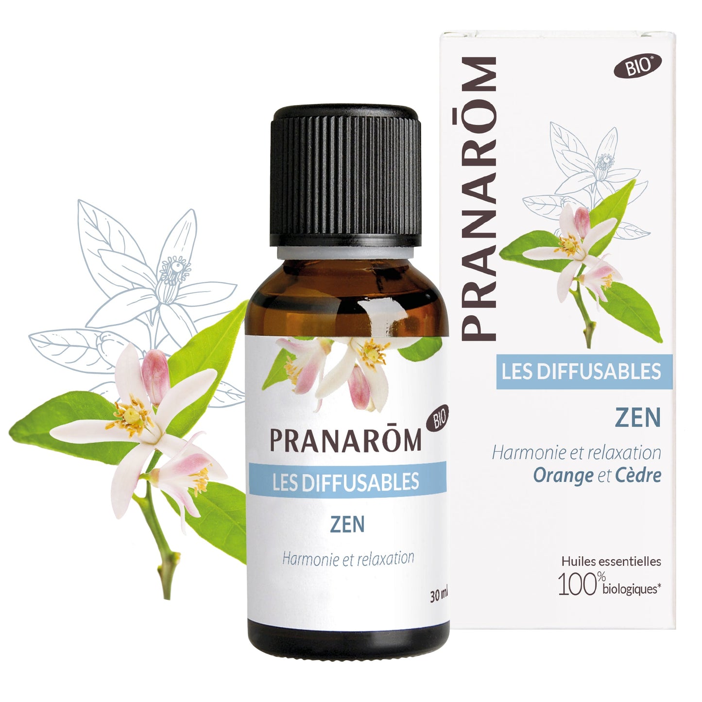 Zen Huile Essentielle à Diffuser - 30 ml - Bio - Pranarom
