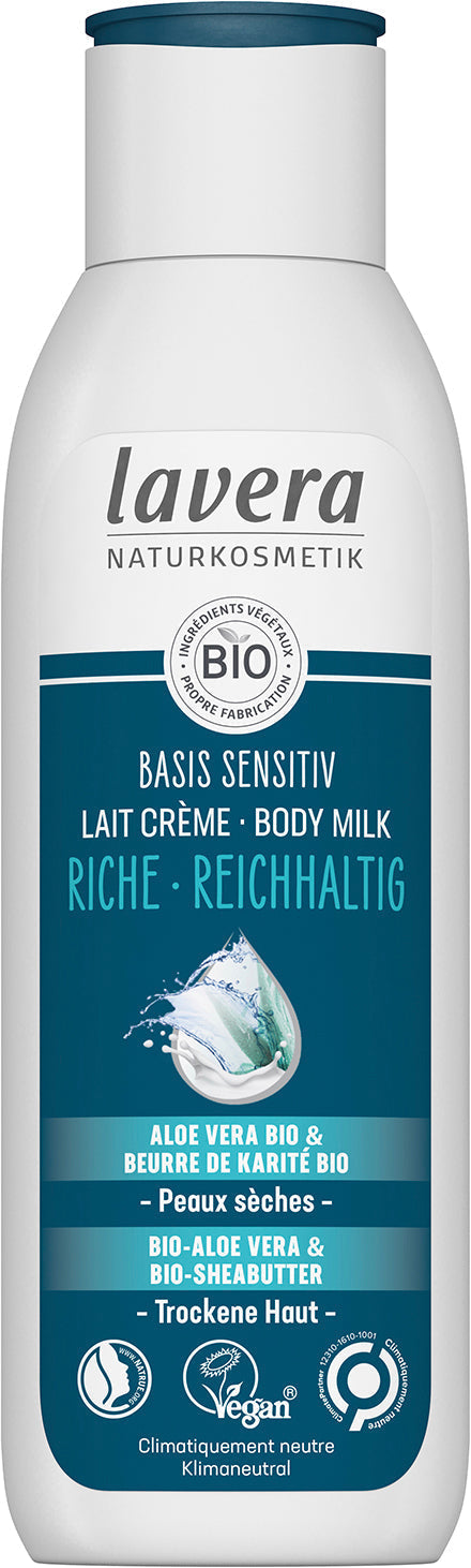 Lait Crème Corps Riche Basis Sensitiv - 250 ml - Lavera