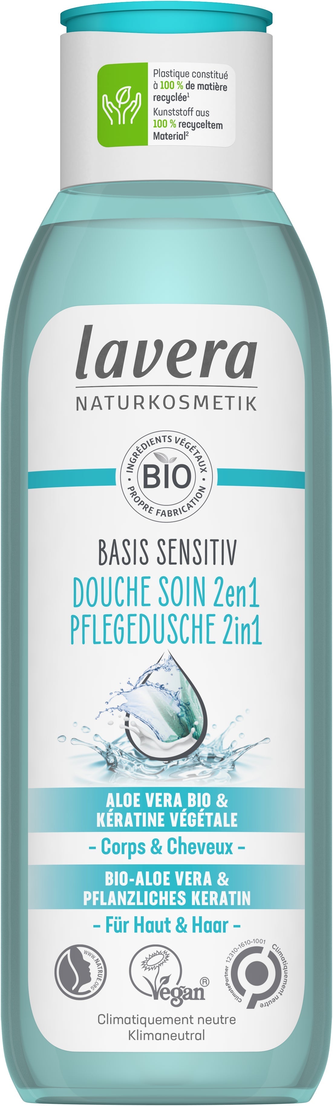 Basis Sensitiv Douche Soin 2en1 - 250 ml - Lavera