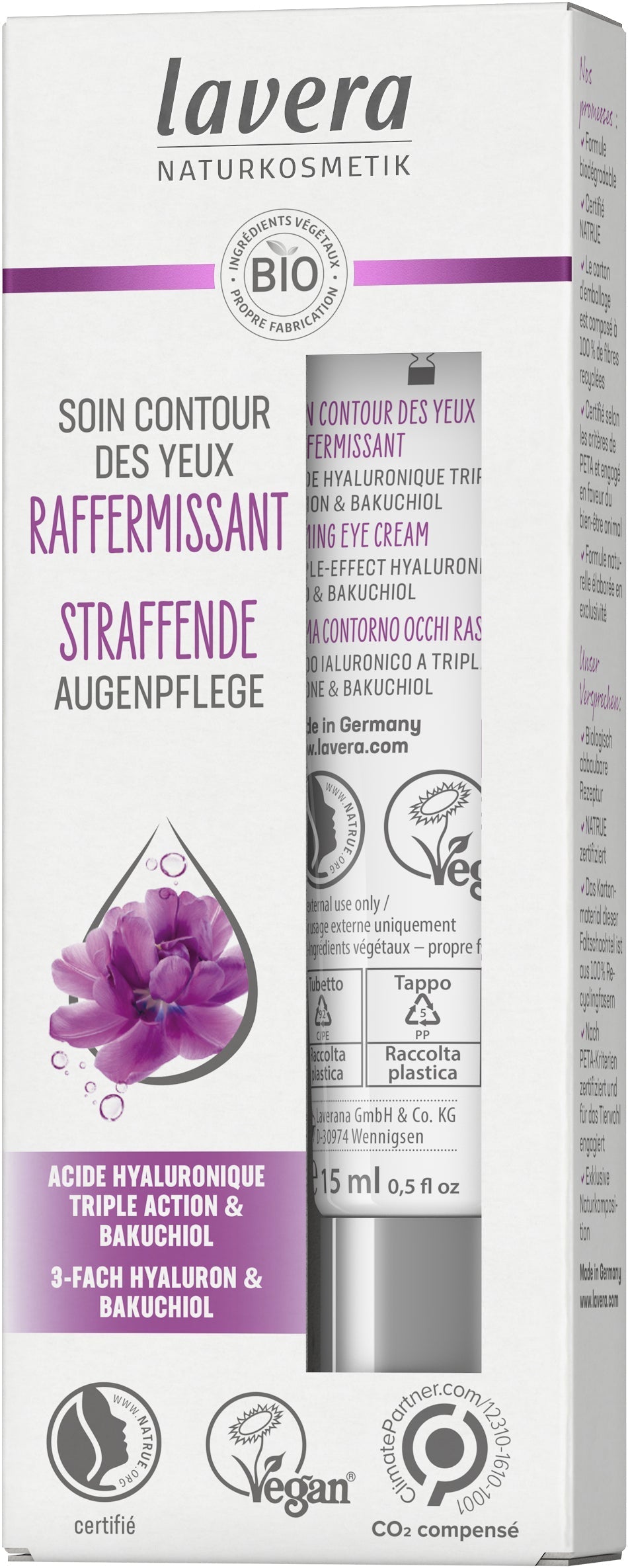 Soin Contour des Yeux Raffermissant - 15 ml - Lavera