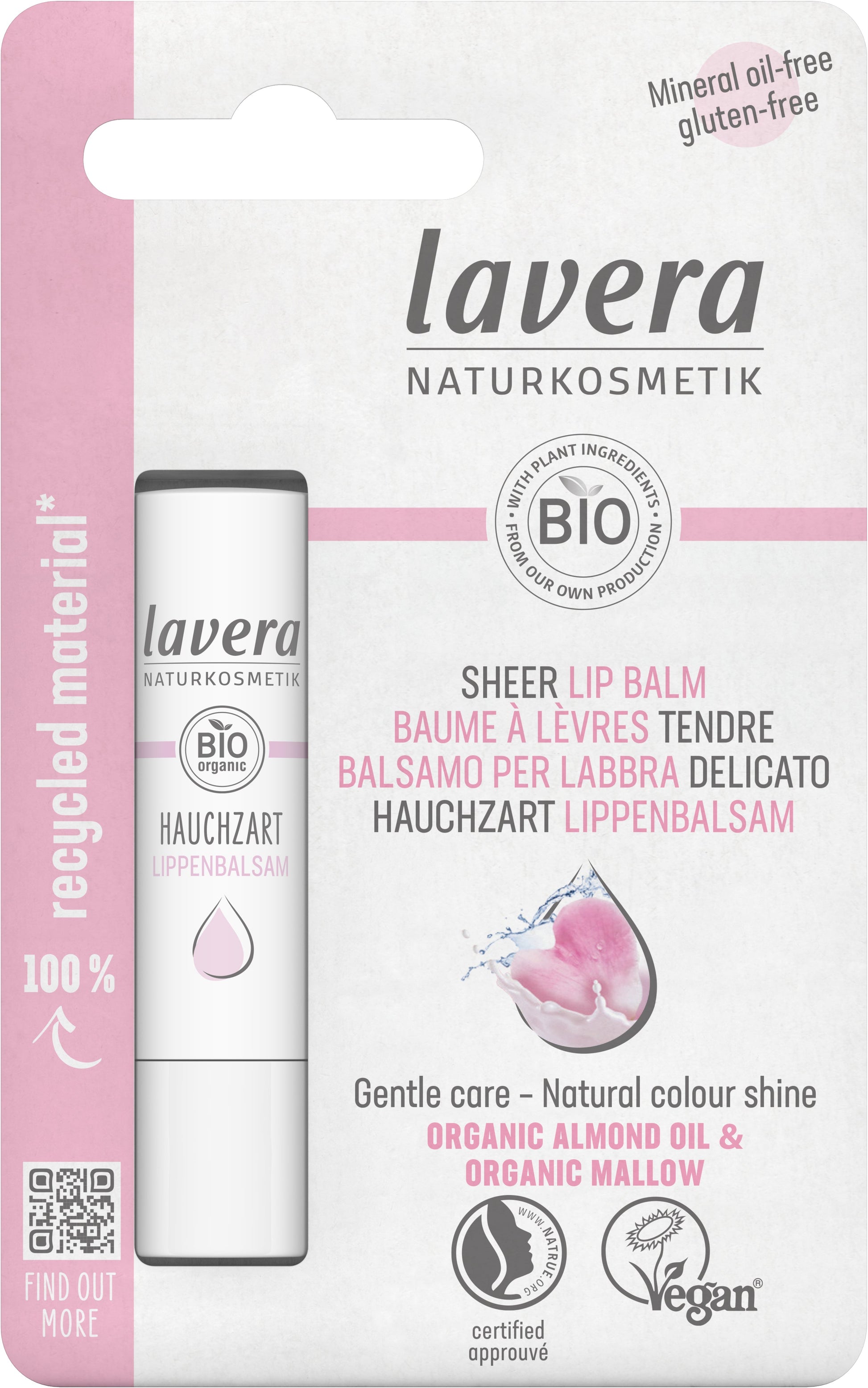 Baume à Lèvres Tendre - 4,5 g - Lavera