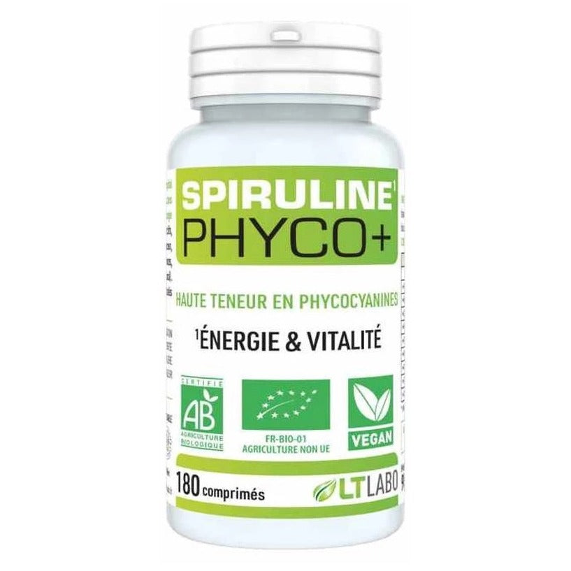 Spiruline Phyco+ - Bio - LT Laboratoire - 180 Comprimés