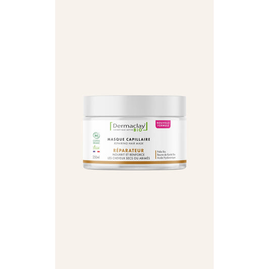 Masque Capillaire Réparateur - 250 ml - Cosmos Organic - Dermaclay