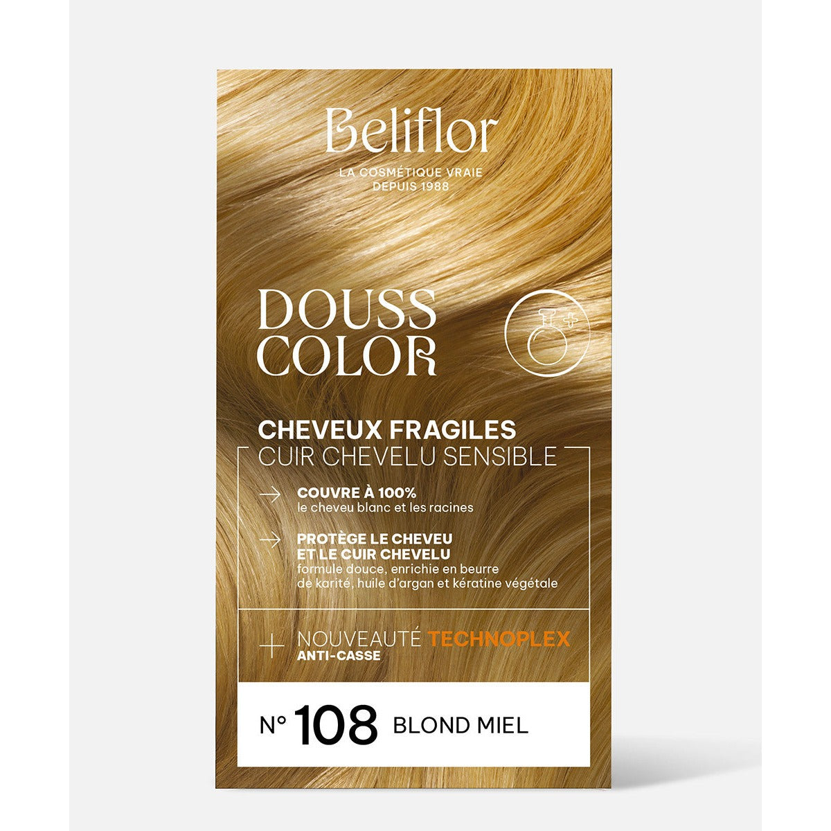 Coloration Dousscolor - Kit de 131 ml - Beliflor - 108 Blond Miel