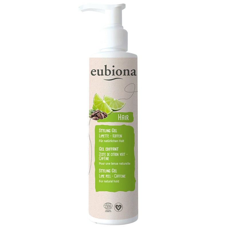 Gel Coiffant Zeste de Citron Vert & Caféine - 200 ml - Bio - Eubiona