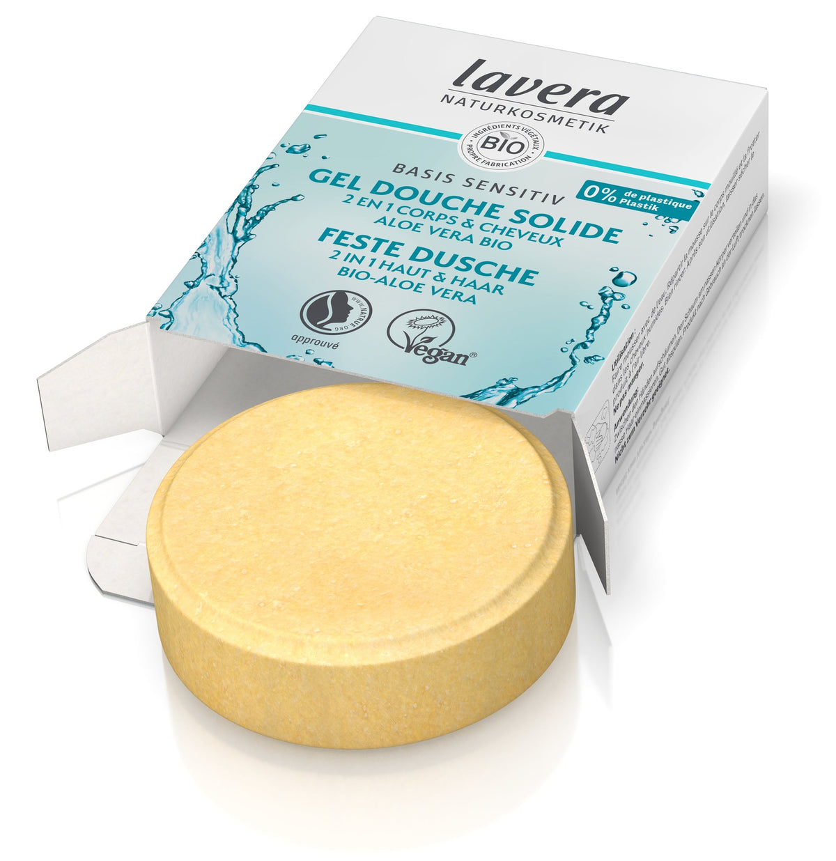 Gel Douche Solide 2-en-1 Basis Sensitiv - 50 g - Lavera