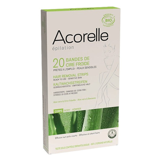 Bandes de Cire Froide Corps - x 20 - Bio - Acorelle