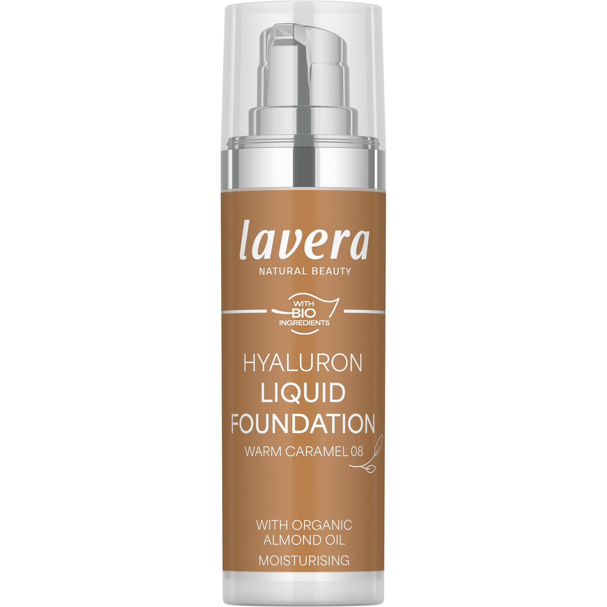 Hyaluron Liquid Foundation - Warm Caramel 08 - 30 ml - Lavera
