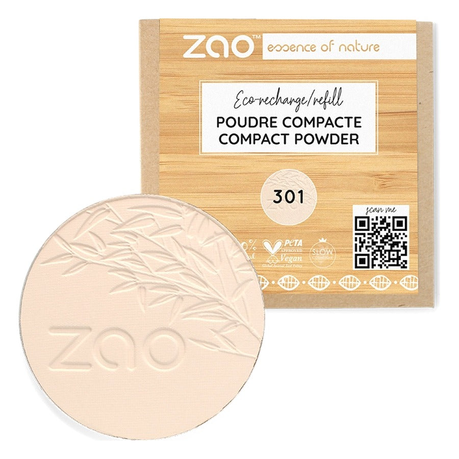 Recharge Poudre Compacte - 9 g - Zao - 301 - Ivoire