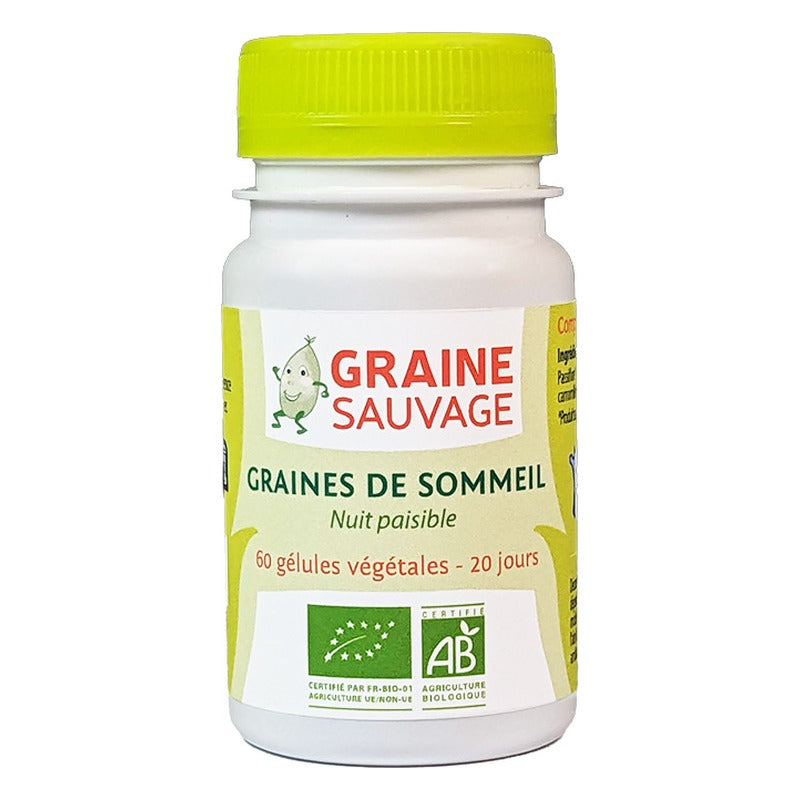 Graines de Sommeil - 60 Gélules Végétales - Bio - Graine Sauvage