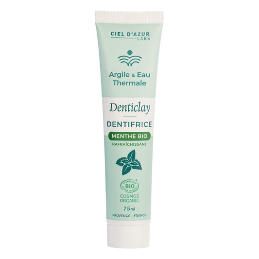 Denticlay Menthe Rafraîchissant - 75 ml - Cosmos Organic - Argile & Eau Thermale