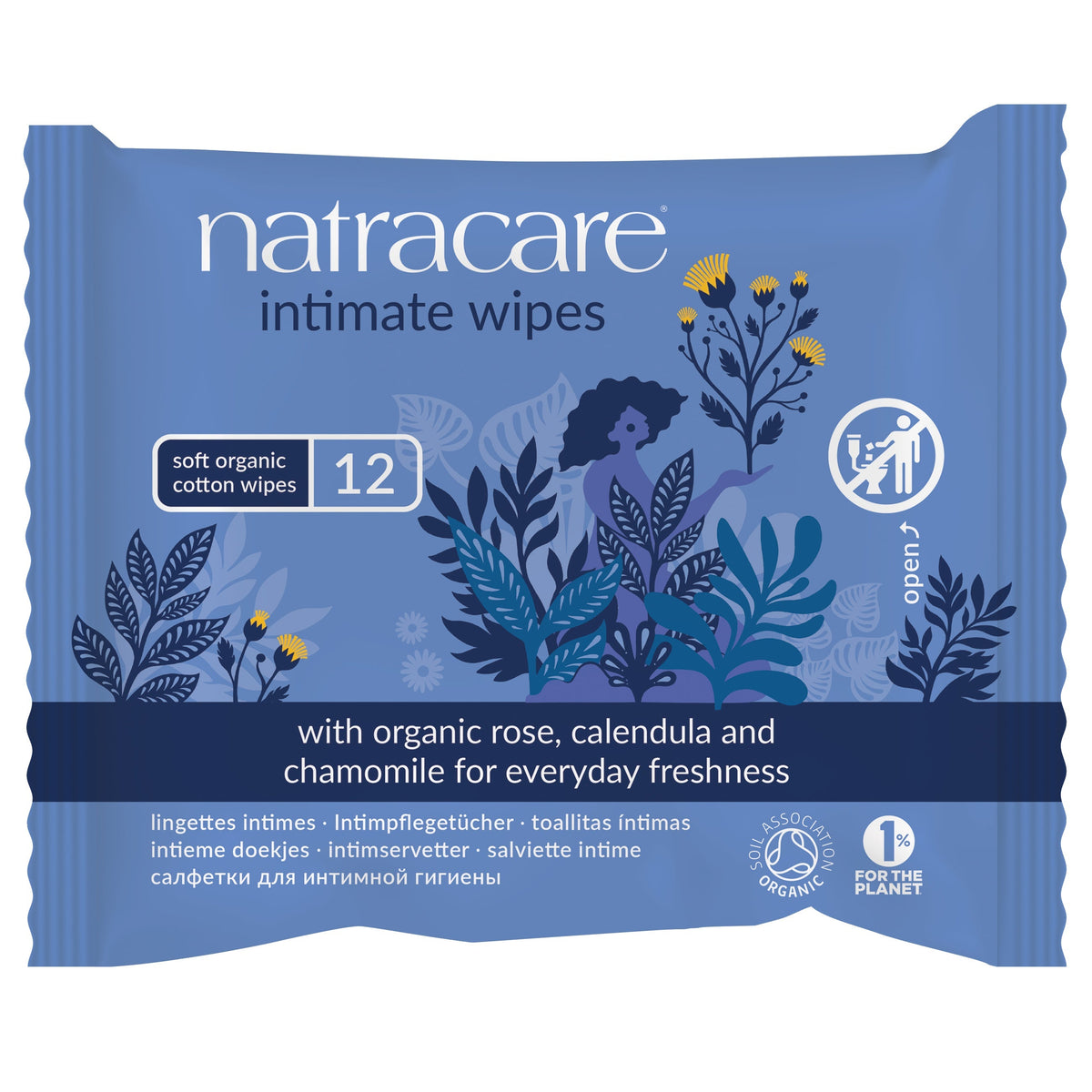 Lingettes Intimes - 12 Lingettes - Bio - Natracare