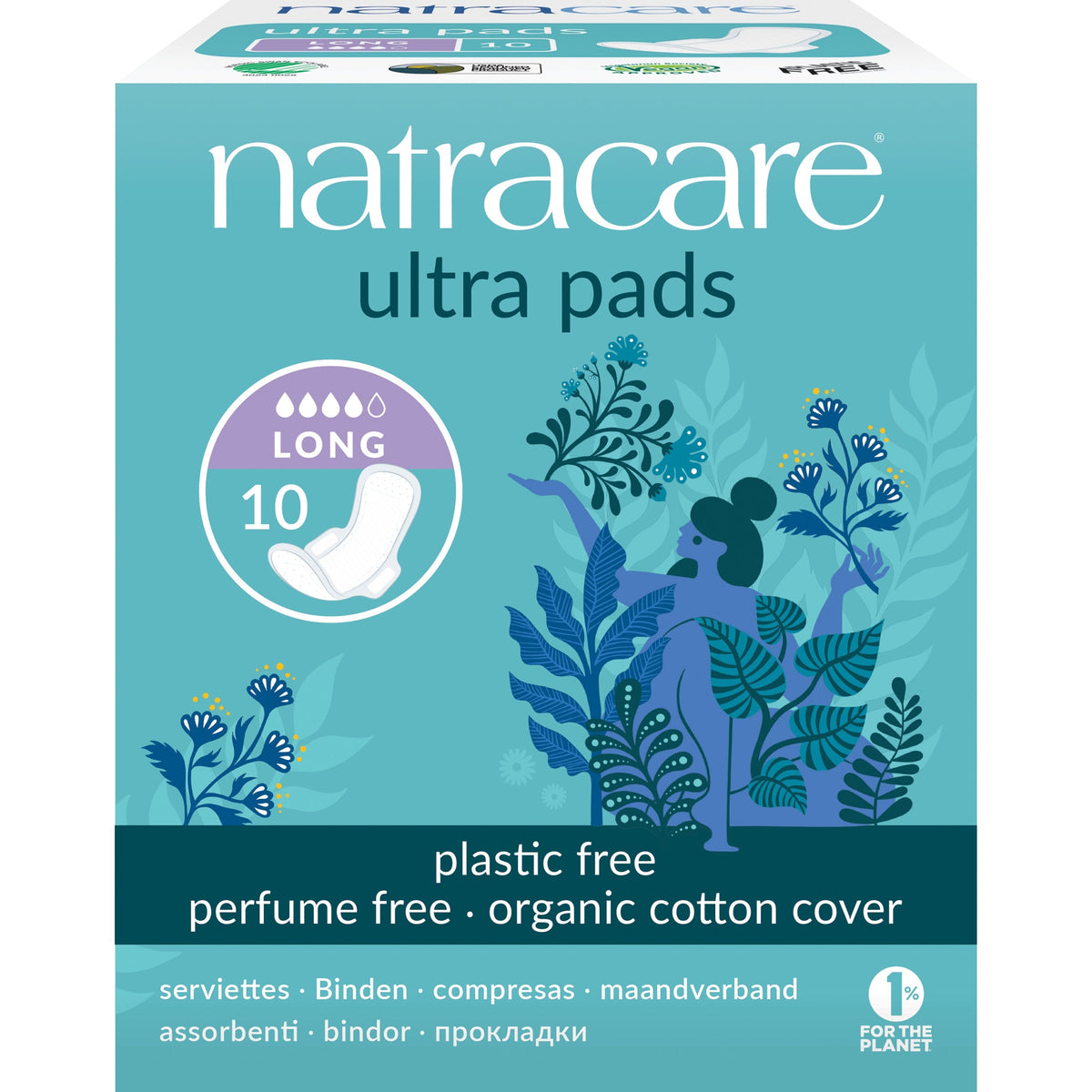 Serviette Long Ultra - 10 Serviettes - Bio - Natracare