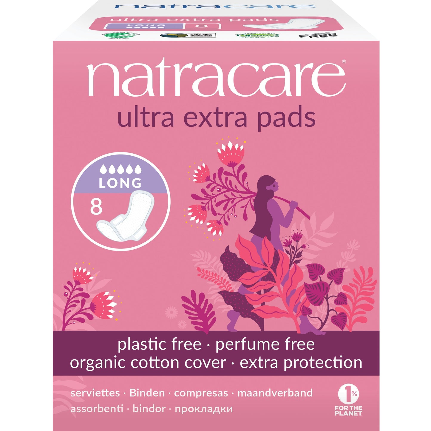 Serviettes Ultra Extra Long - 12 Serviettes - Bio - Natracare