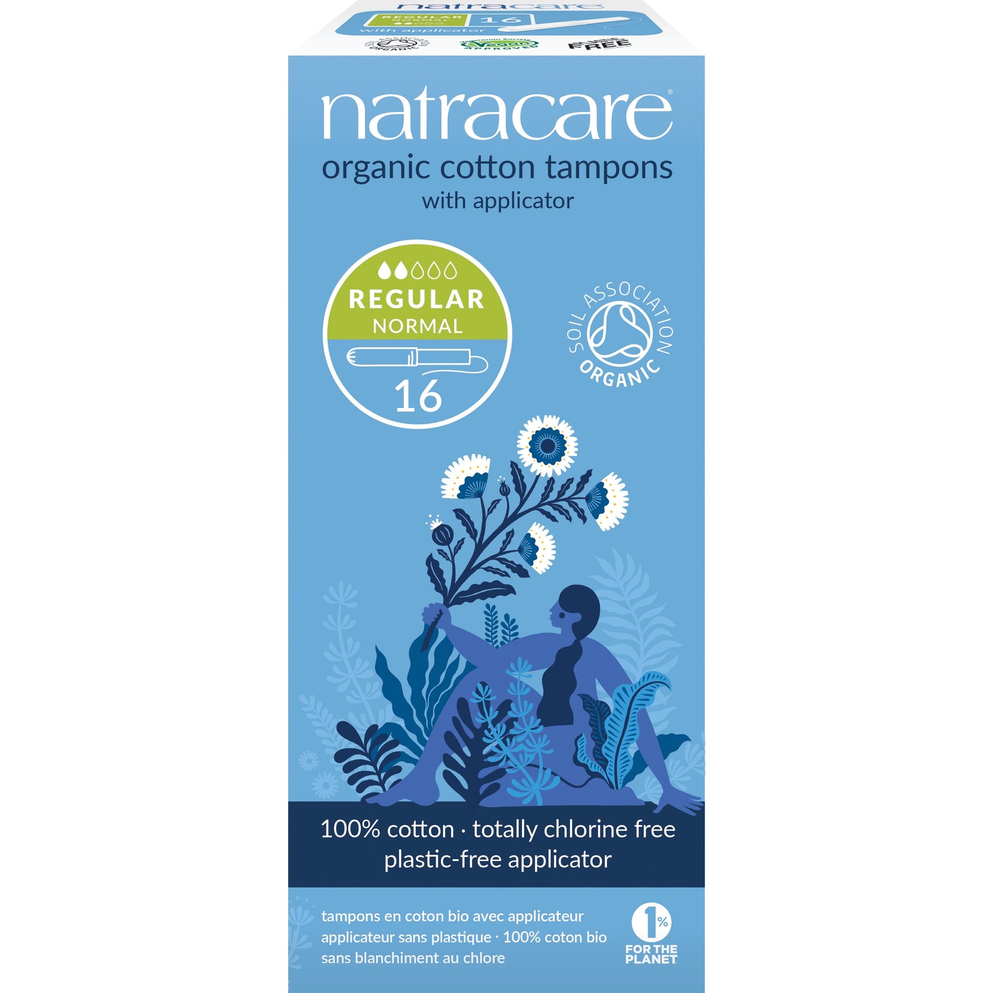 Tampons Regular avec Applicateur - 16 Tampons - Bio - Natracare