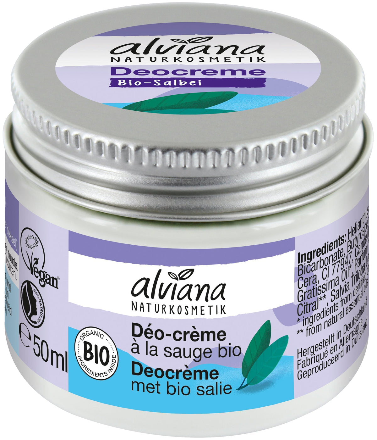 Deo-Crème à la Sauge - 50 ml - Alviana