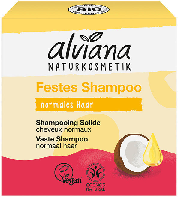Shampooing Solide Coco Cheveux Normaux - 60 g - Alviana