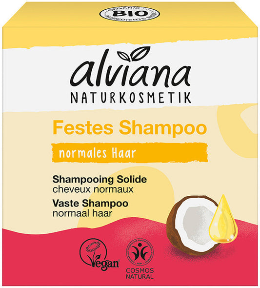 Shampooing Solide Coco Cheveux Normaux - 60 g - Alviana