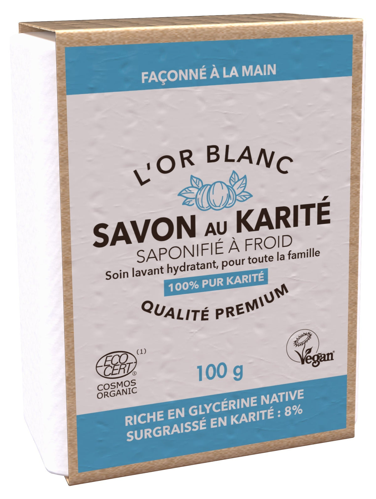 Savon Or Blanc 100% Karité OKA - 100 g - Bio - OKA Cosmetics