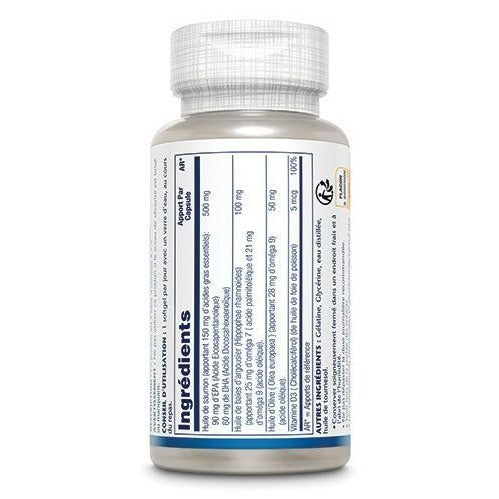 Super Oméga 3-7-9 plus Vitamine D - 60 Capsules Molles - Solaray