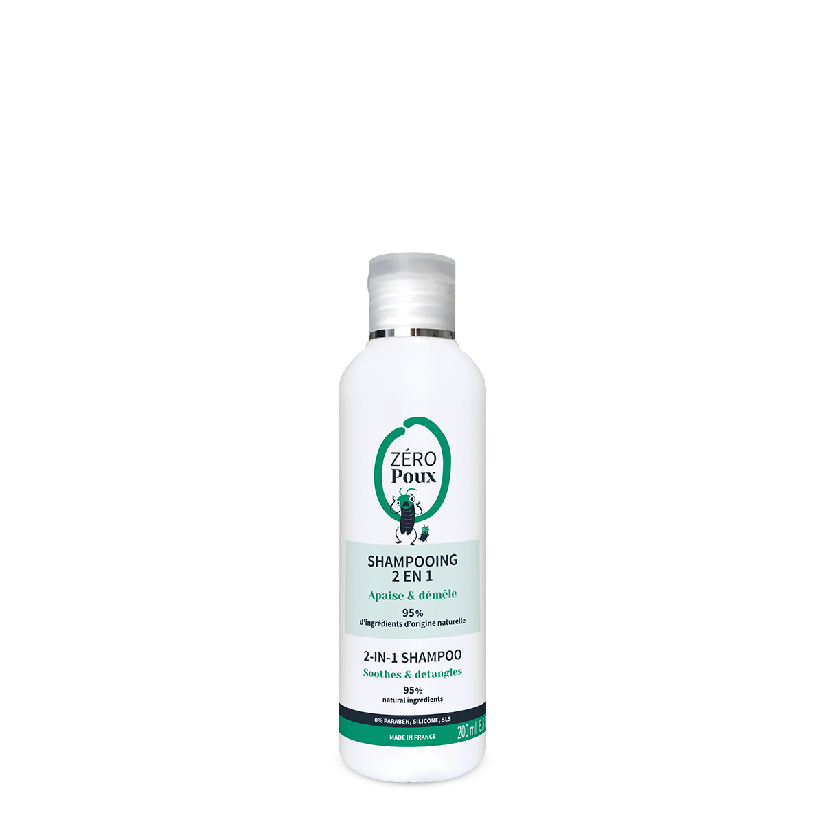 Zeropoux Shampooing 2 en 1 - 200 ml - Mulato