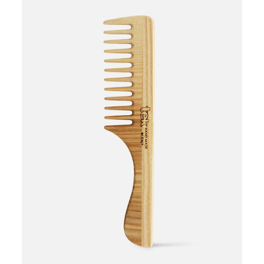 Peigne à Manche à Dents Larges en Frêne Naturel - TEK