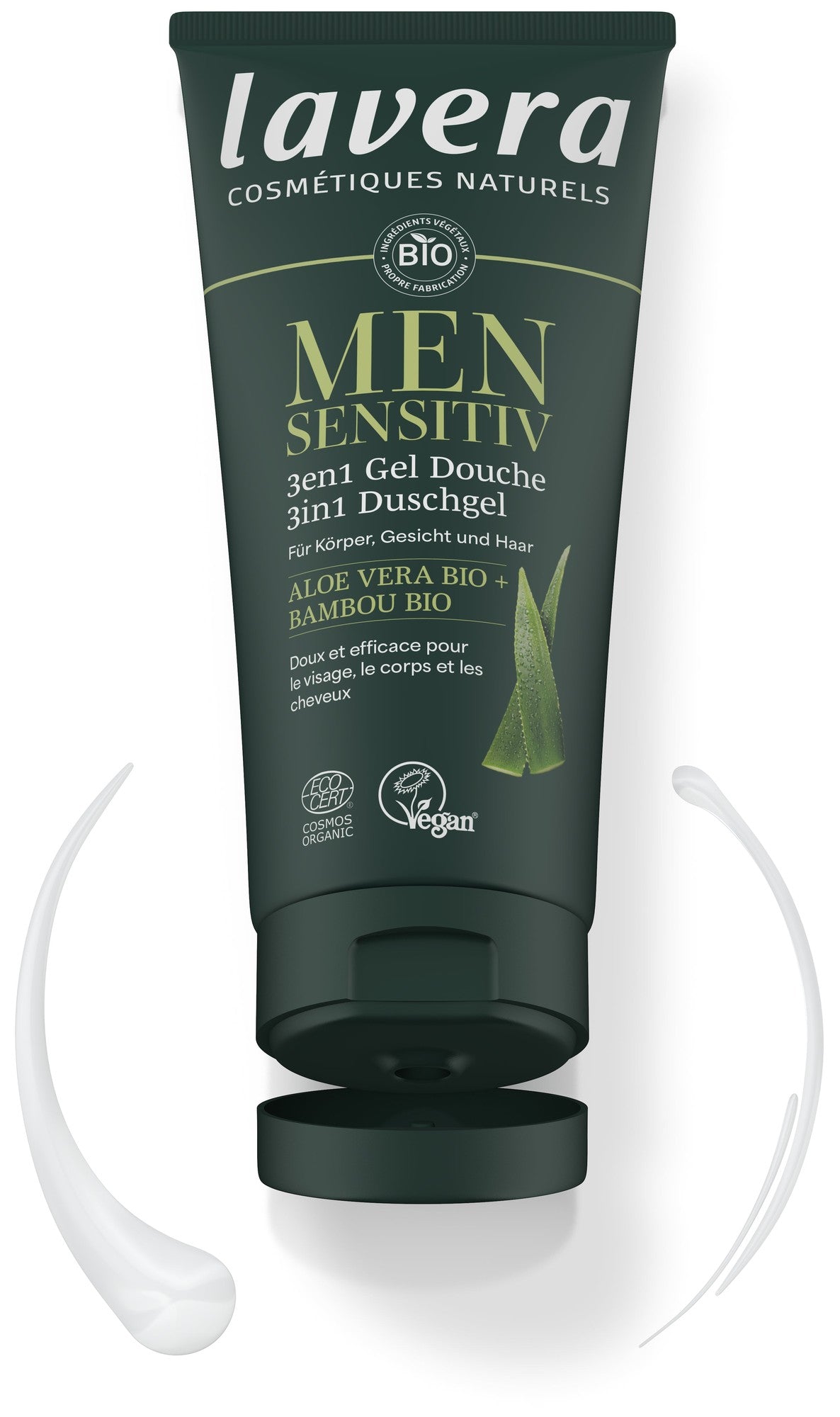 Men Sensitiv Gel Douche 3en1 - 250 ml - Lavera