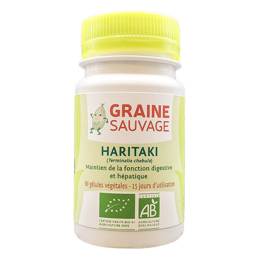 Haritaki en Gélules - 60 Gélules Végétales - Bio - Graine Sauvage