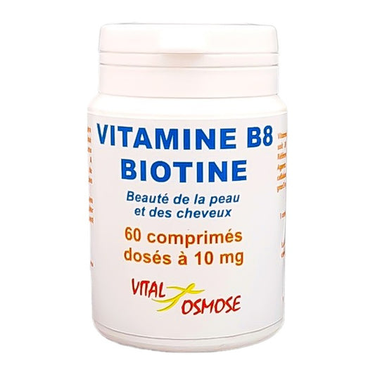 Vitamine B8 Biotine 10 mg - 60 Comprimés - Vital Osmose
