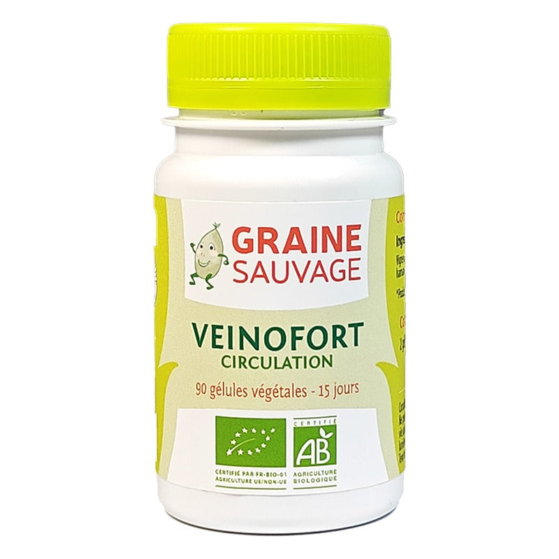 Veinofort - 90 Gélules Végétales - Bio - Graine Sauvage