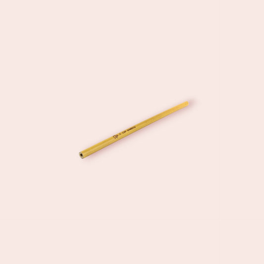 Paille Réutilisable en Bambou Caramélisée Gravée - 20 cm - Lot de 10 - Cap Bambou