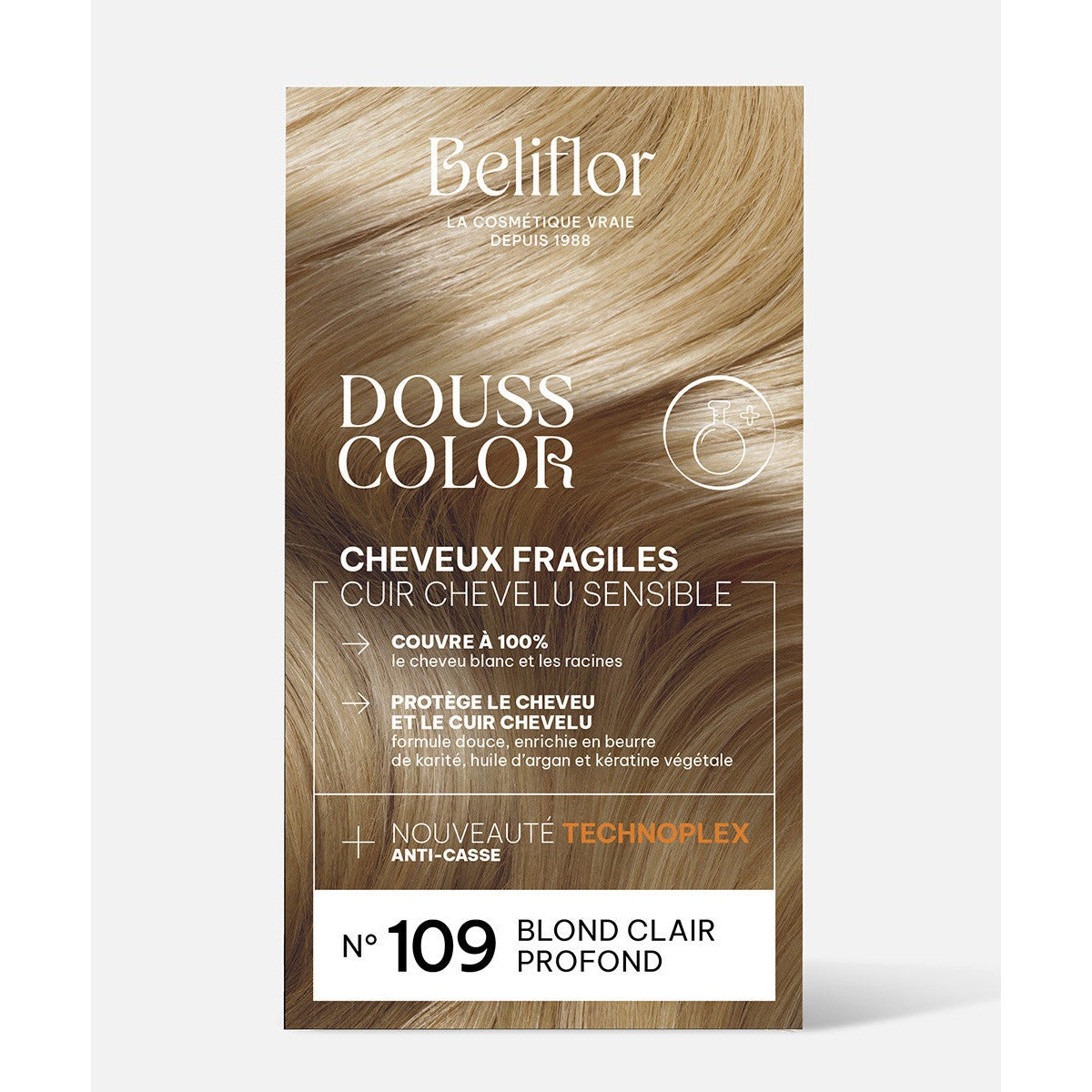 Coloration Dousscolor - Kit de 131 ml - Beliflor - 109 Blond Clair Profond