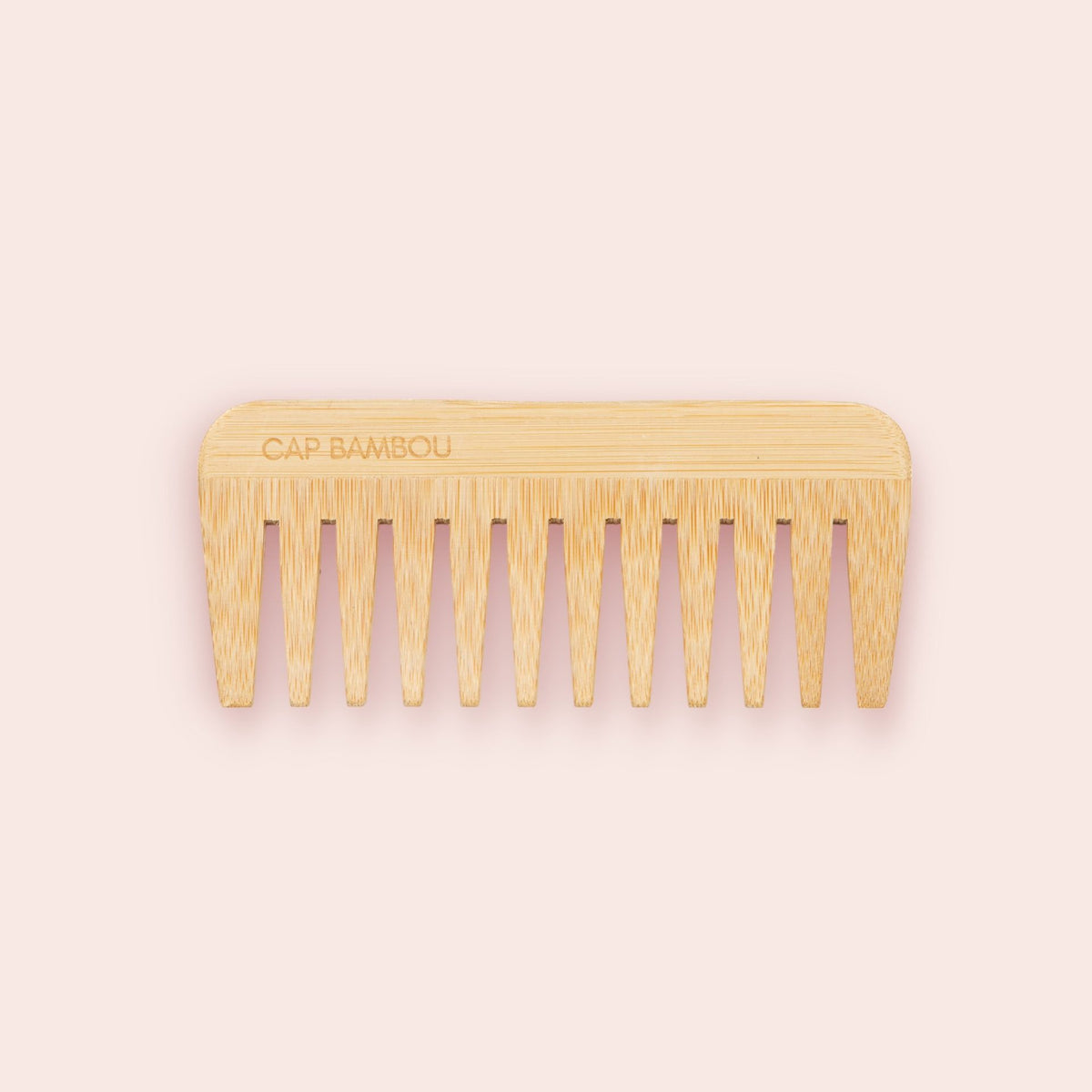 Peigne Démêloir sans Manche et Dents Larges en Bambou - 1 Pièce - Cap Bambou