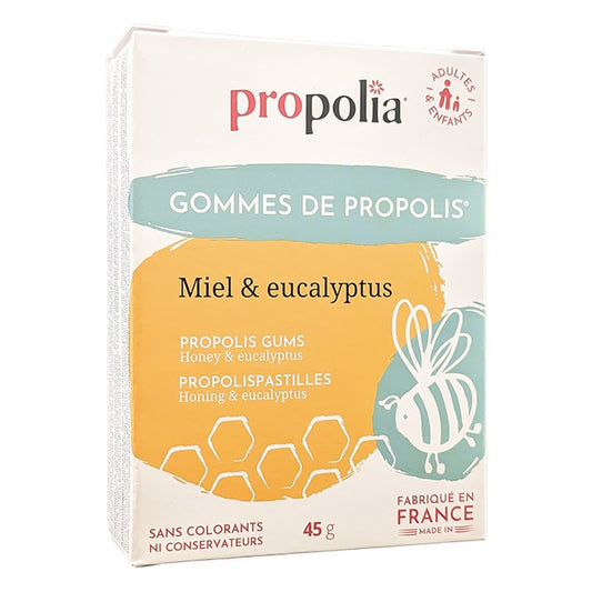 Gommes de Propolis - Miel & Eucalyptus - Sachet de 45 g - Propolia