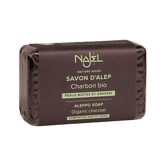 Savon d'Alep - Charbon Végétal - 100 g - Bio - Najel