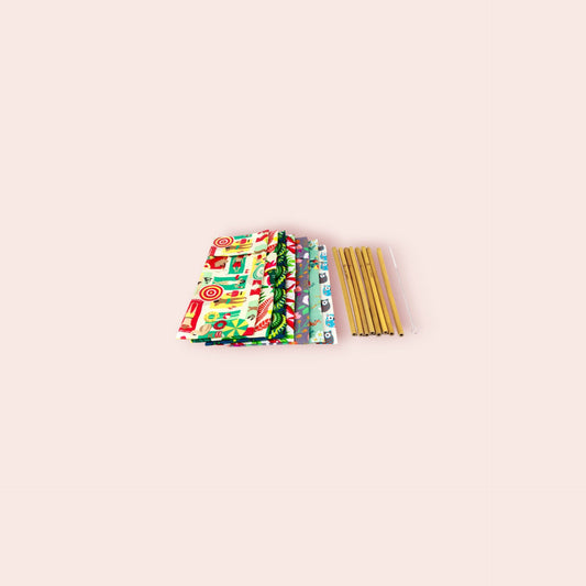 Kit Pailles Longues en Bambou avec Pochon Made in France (8 Pailles 20 cm + 1 Goupillon) - 1 Kit - Cap Bambou